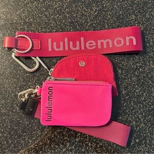Lululemon Never Lost Keychain and Dual Pouch Wristlet